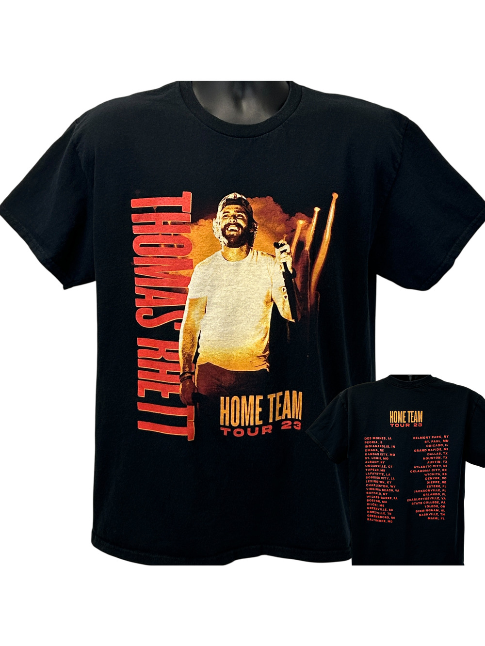 Thomas Rhett 2023 Tour T Shirt Concert Home Team Country Music Black Tee L Large